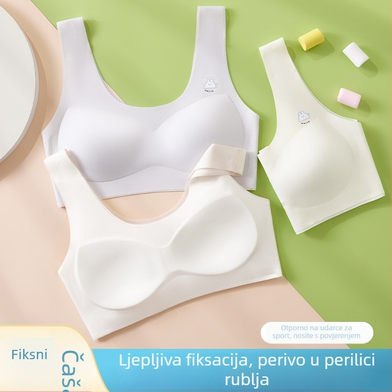 Bustier u vestom stilu za djevojčice, puna šalice, tanke oblikovane košarice, pamuk podstava, fiksirane dvostruke naramenice