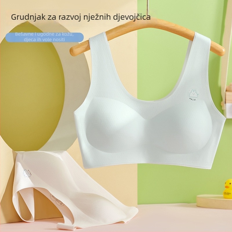 Bustier u vestom stilu za djevojčice, puna šalice, tanke oblikovane košarice, pamuk podstava, fiksirane dvostruke naramenice