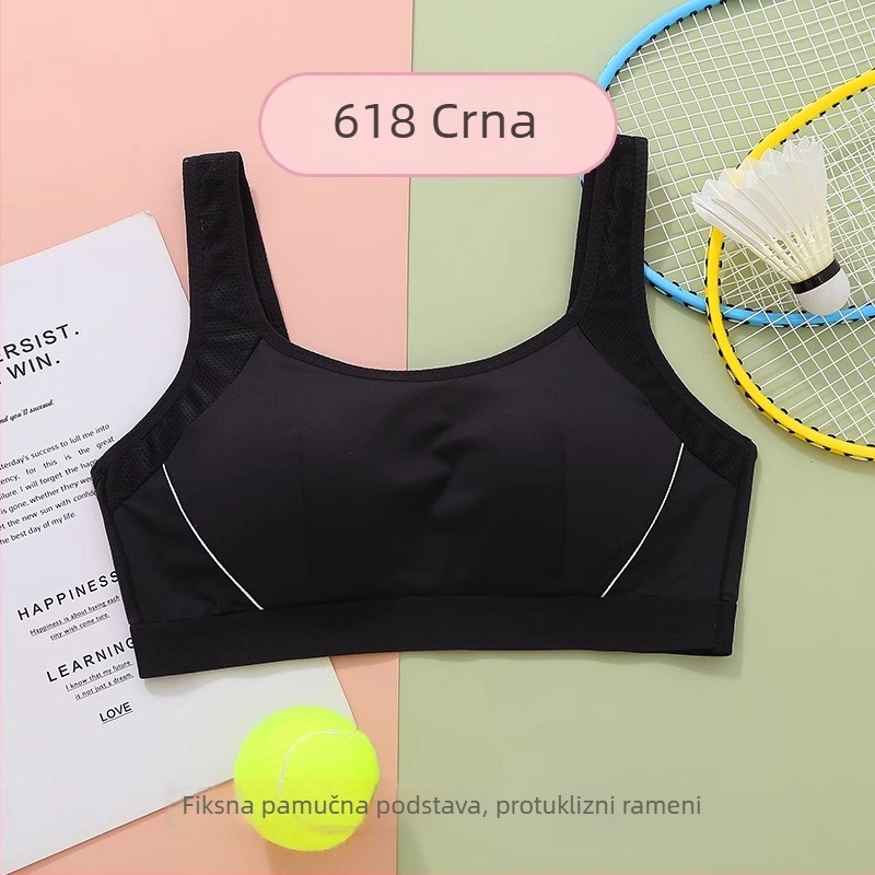 Sutien za djevojčice i tinejdžerice, najlon glavni materijal, podstava pamuk, pune košarice, fiksni dvostruki naramenice, prozračan i udoban, za uzrast 12–15 godina