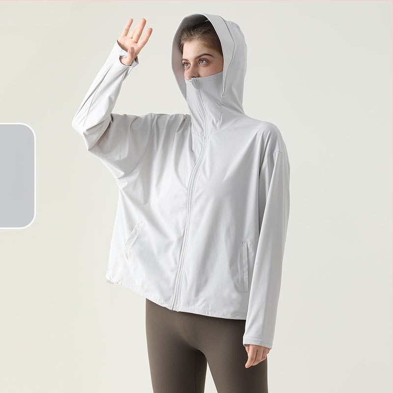 Ženska kapuljačasta vetrovka s UV zaštitom UPF50+, brzo suši, prozračna, 75% najlon, 25% spandeks