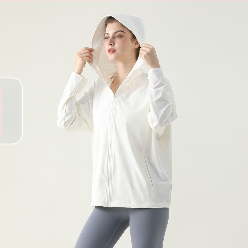 Ženska kapuljačasta vetrovka s UV zaštitom UPF50+, brzo suši, prozračna, 75% najlon, 25% spandeks