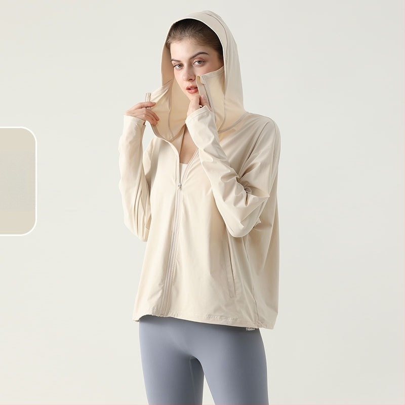 Ženska kapuljačasta vetrovka s UV zaštitom UPF50+, brzo suši, prozračna, 75% najlon, 25% spandeks