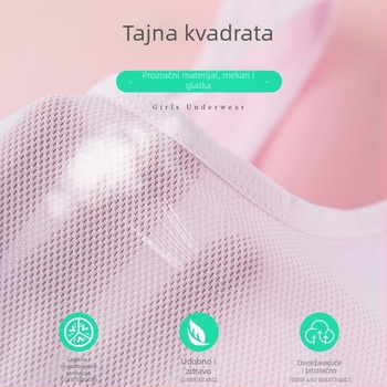 Djevojački pamuk grudnjak u vest-stilu s punim košaricama od spužve, prozračan i udoban za uzrast 12–15 godina