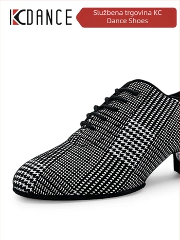 KCdance plesne cipele za odrasle, unisex, prozračna podloga, mekani đon, srednje debeli peta