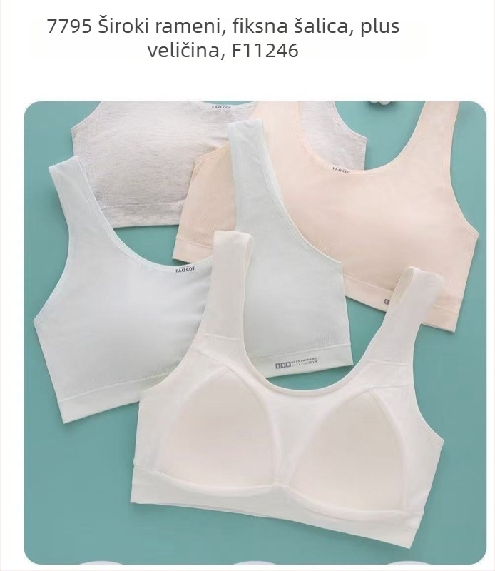 Djevojački grudnjak u stilu veste, s punim košaricama, tanko oblikovanim košaricama, pamukasta podstava, glavni materijal elastan 70–80%