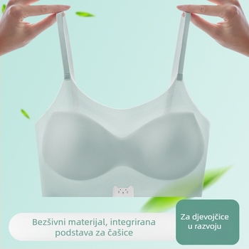 Najlon grudnjak za djevojčice s punim košaricama, tanak latexni kalup, čvrste dvostruke naramenice, prozračan i udoban