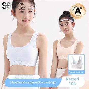 Bezšivni top za leđa s fiksnim košaricama 3/4, prozračni najlon, pena u obliku košarice, dvostruke naramenice, bez zatvarača