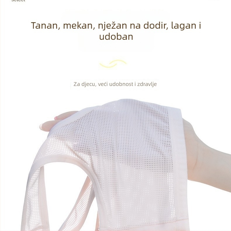 Dječji trening grudnjak od pamuka, trokutasti košarice, fiksne dvostruke naramenice, prozračan i udoban