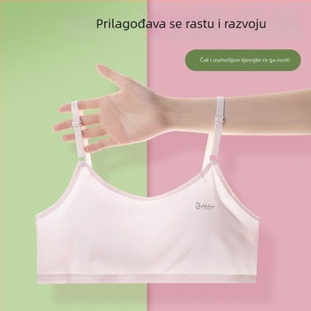 Donje rublje za djevojčice u drugoj i trećoj fazi razvoja, najlon/poliamid, puni košarica, stražnje zatvaranje s tri reda kukica i očiju, podesive naramenice