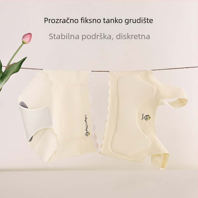 Set trening grudnjaka za djevojčice 9–13 godina, vest stil, 1/2 košarice bez kalupa s spužvom, Modal s najlonskim podstavom, prozračan i udoban