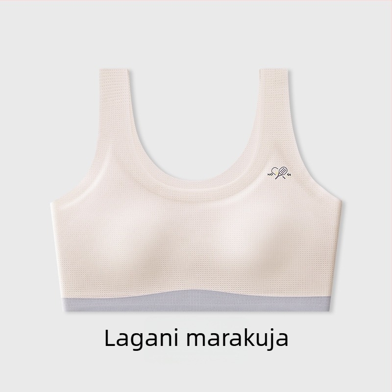Sutien za vježbanje za djevojčice, najlon top s punim košaricama, tanko oblikovane pjene, čvrste dvostruke naramenice, prozračan i udoban (Proljeće 2025)