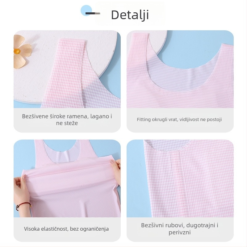 Djevojački brzi suhi tank top (Poliester; prozračan; trokutasti košar; tanak oblikovani košar; fiksne dvostruke naramenice)