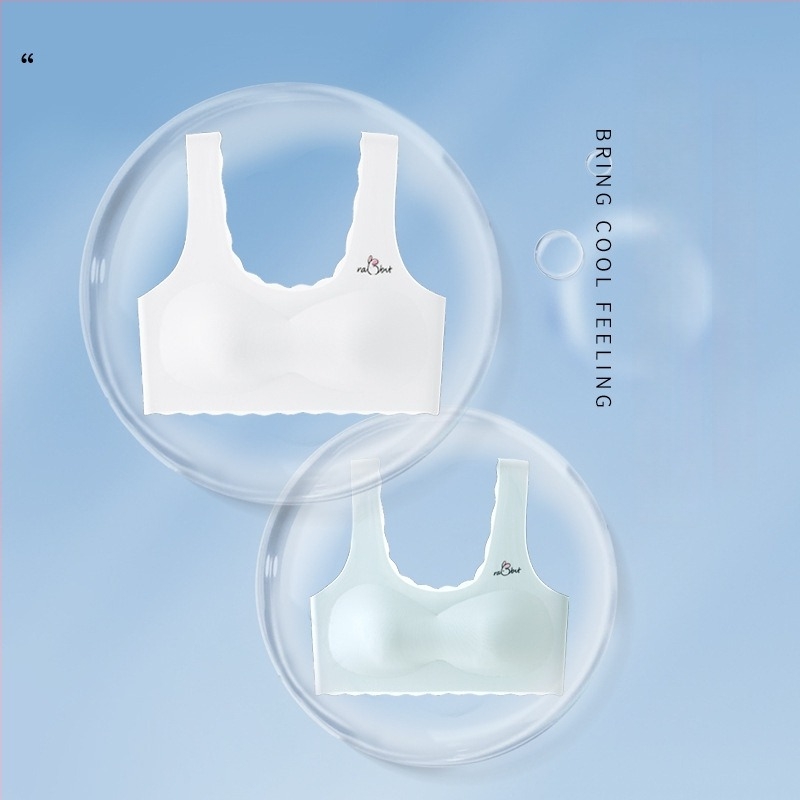 Bešavne dječje potkošulje-bustier za djevojčice 12–15 godina, Ice Silk tkanina, košarica 1/2, ultratanki oblikovani košarica, bez žice, fiksne dvostruke naramenice, udobnost i diskrecija