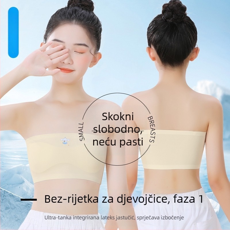 Djevojački bezrameni unutarnji top – 60% najlon, 40% spandeks, za uzrast 8+ godina