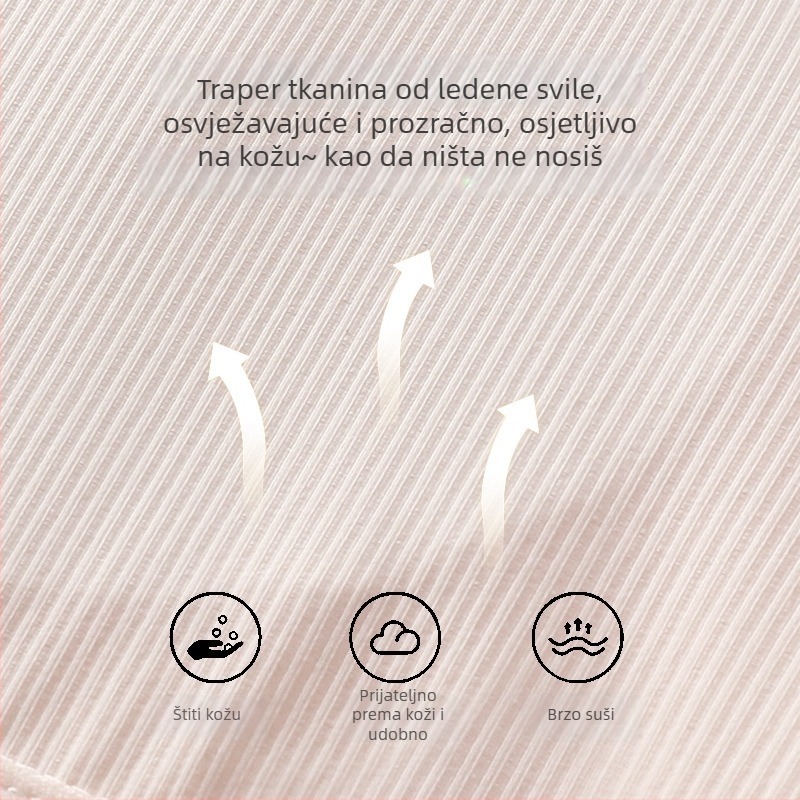 Grudnjak za djevojčice od ledenog svile bez podstave i lagani topić za ranu pubertet (9–13 godina)