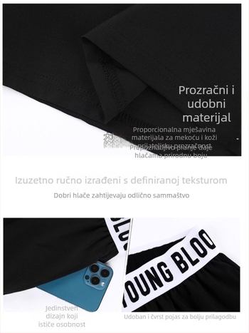 Muške ljetne sportske šortse, poliester, slobodan kroj, srednja elastičnost, za sport
