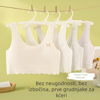 Bešavna grudnjica za djevojčice 9-13 godina, stil prsluka, potpuno košarica, udobna i prozračna