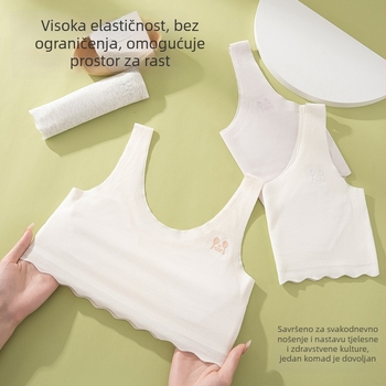 Bešavna grudnjica za djevojčice 9-13 godina, stil prsluka, potpuno košarica, udobna i prozračna