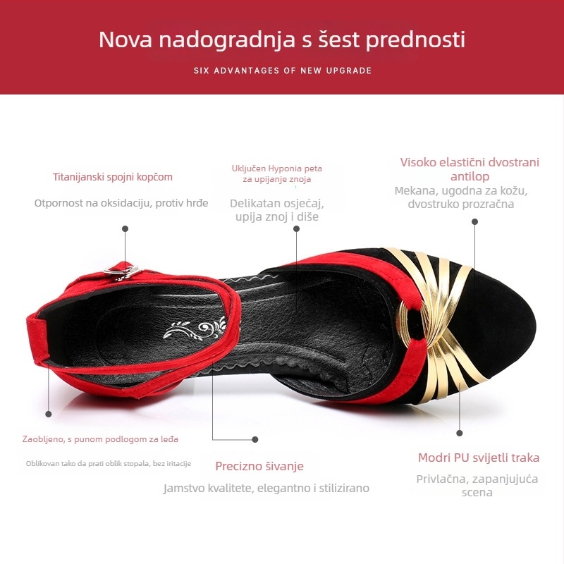 Ženske plesne cipele s mekom potplatom; za balet, moderne i latino ples; gornji materijal koral fleece / polar fleece; đon gumeni