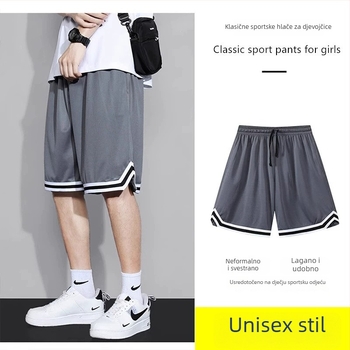 Unisex šorcevi srednje duljine za trčanje i trening — brzo se suše, prozračni, poliester, ravni kroj, ljeto