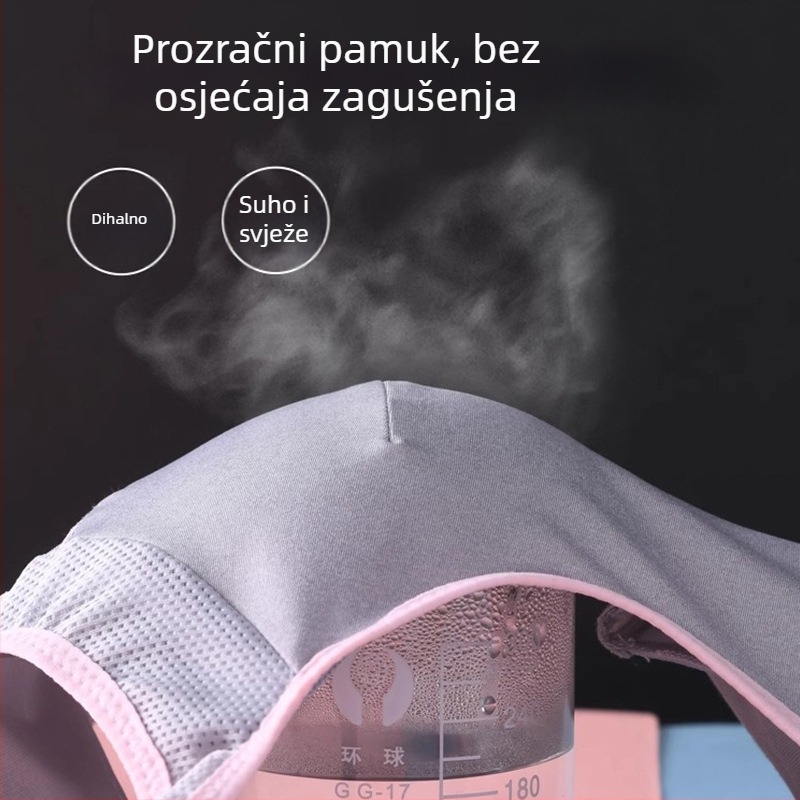 Ženski dječji sportski grudnjak-vest – najlon tkanina, puni košarica, tanak oblikovan grudnjak, podstava od najlona, fiksirane dvostruke naramenice, prozračan i upija znoj