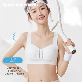 Dječji grudnjak u stilu veste, s punim cupom, tanko oblikovanim čašicama s pjenom, najlon materijal, za uzrast 12–15 godina