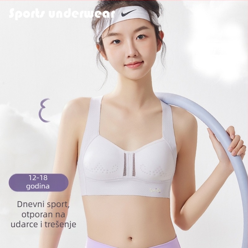 Dječji grudnjak u stilu veste, s punim cupom, tanko oblikovanim čašicama s pjenom, najlon materijal, za uzrast 12–15 godina