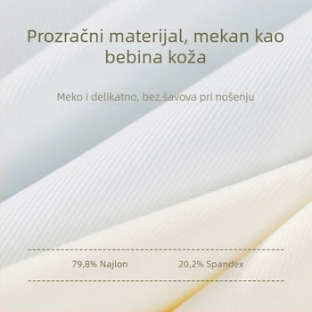 Sportski grudnjak u stilu veste za tinejdžerice — prozračan najlon, pune čašice s tankim oblikom, fiksirane dvostruke naramenice, upijanje znoja i udobnost