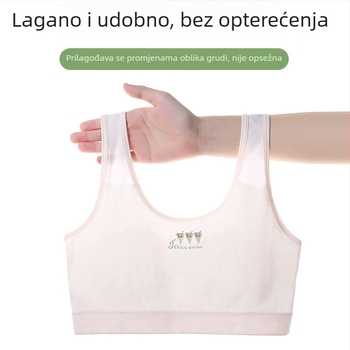 Bezšivni dječji top u stilu veste za djevojčice 9–13 godina, viskoza, košarica 3/4, moldless cup, fiksni dvostruki naramenici, udobno