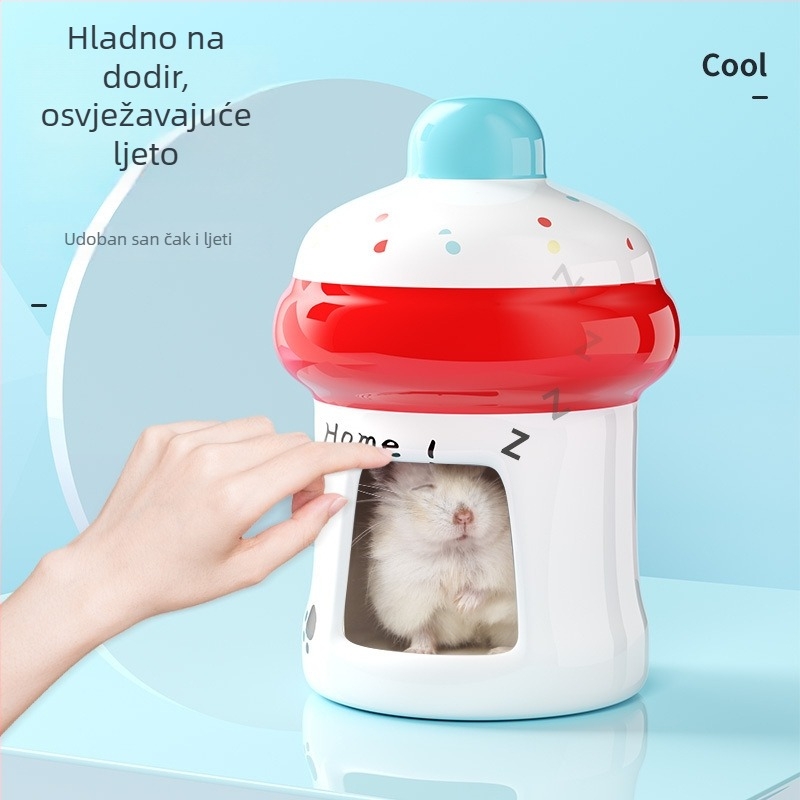 Gnijezdo za hrčka s ledenom podlogom; marka JONSANTY/pet Shangtian; kategorija: posuđe za kućne ljubimce