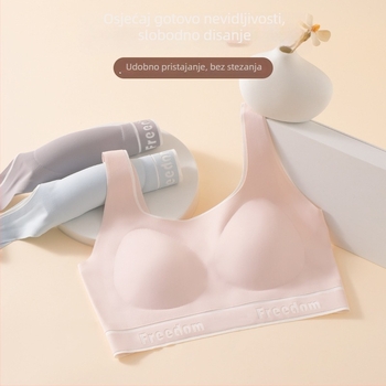 Dječja sportska grudnjaka u stilu vesta, najlon, pune čašice, tanki kalupi s spužvom, prozračna i udobna