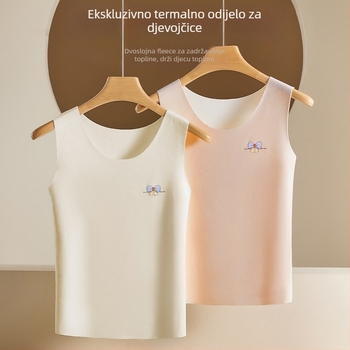 3-dijelni set toplih prsluka za rastuće djevojčice (7–12 godina) – kapuljača, dvostruki sloj, akrilna vlakna, srednja težina 181–200 g/m²