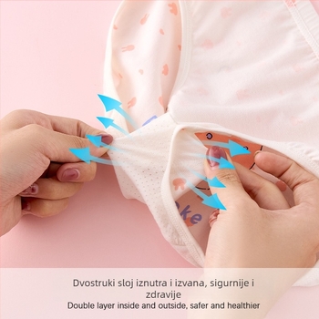 Dječje gaćice za djevojčice od pamuka, trokutasti kroj, 95% pamuk, za dob 3–8 godina, ljeto 2024
