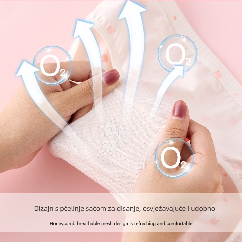 Dječje gaćice za djevojčice od pamuka, trokutasti kroj, 95% pamuk, za dob 3–8 godina, ljeto 2024