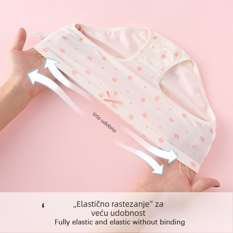 Dječje gaćice za djevojčice od pamuka, trokutasti kroj, 95% pamuk, za dob 3–8 godina, ljeto 2024