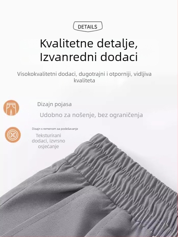Muški ležerni šorcevi - Ice Silk tkanina, duljina Five-Point, labav kroj, elastični pojas, ravni kroj
