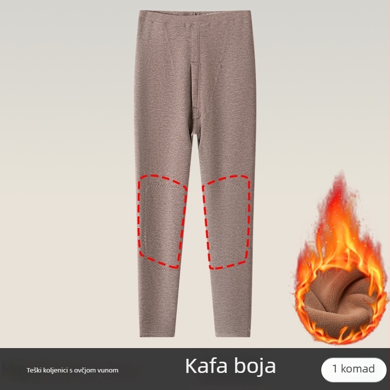 Muške termo hlače s podlogom od janjeće vune, dvostruki sloj, debljina 401–500 g/m², elastične, zadržavaju toplinu i štite od vjetra