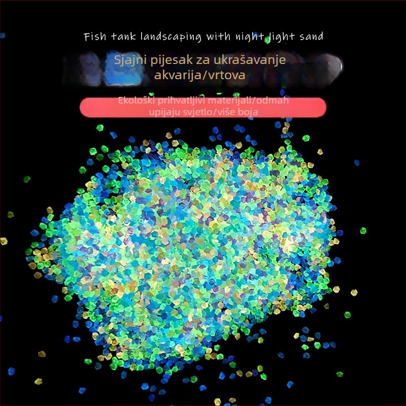 Svjetleći pijesak i šljunak za vrt i akvarijski krajolik – svjetleći kamenčići i kamenje, 25 kg, pakiranje 200 kom, marka Jibiao, Landstone, podrijetlo Yiwu