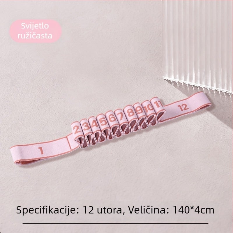 Elastični pojas za ples s 8/10/12 odjeljaka, fitness joga pojas za istezanje struka i nogu, poliester i lateks, Lixiang