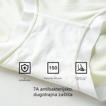 Djevojčice gaćice antibakterijske, srednji pojas, Bodengli, vlakna regenerirane celuloze 92,9%