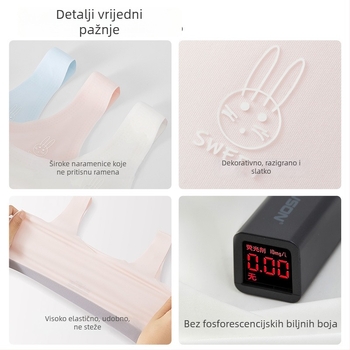 Sutien za trening za djevojčice, faza razvoja 1, 10–14 godina, lagani najlon, bez rukava stil
