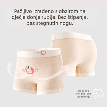 Dječje pamuk gaćice za djevojčice, Kategorija A, Srednji pojas, Za djecu 3–8 godina, 95–100% pamuk