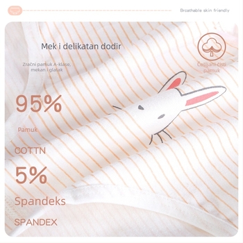 Dječje pamuk gaćice za djevojčice, 95% pamuk, Klasa A, za uzrast 3–8 godina, Shanhuisi