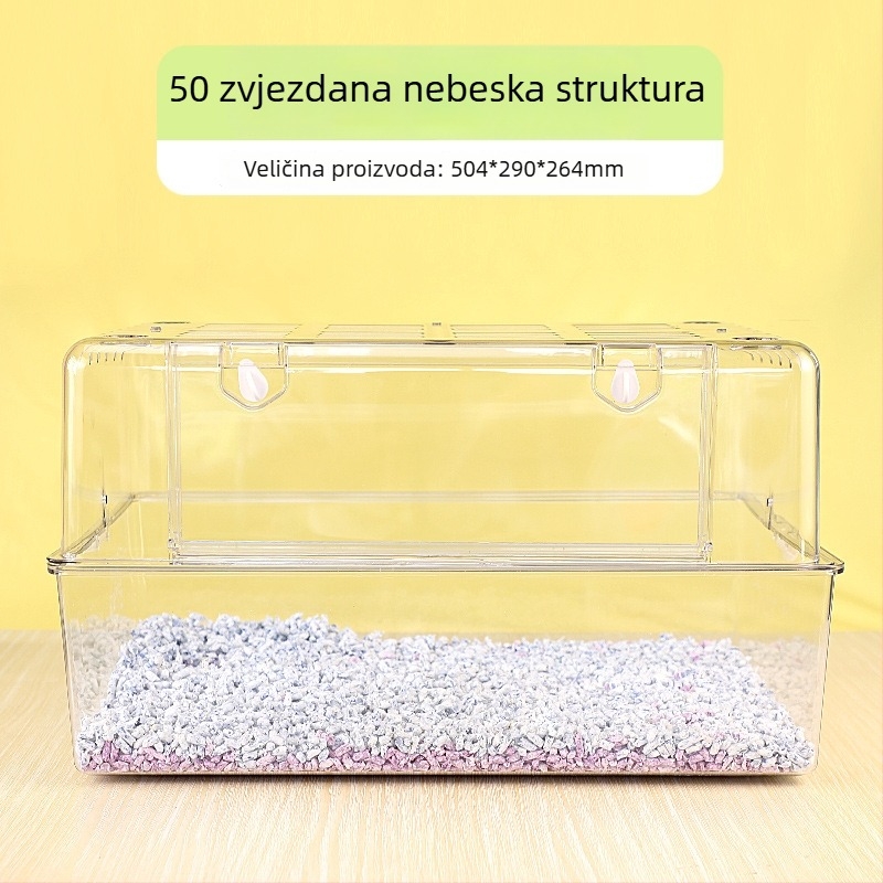 Prozirni akrilni kavez za hrčke – luksuzna vila; plastična konstrukcija; pogodna za hrčke; odobrene privatne marke dostupne