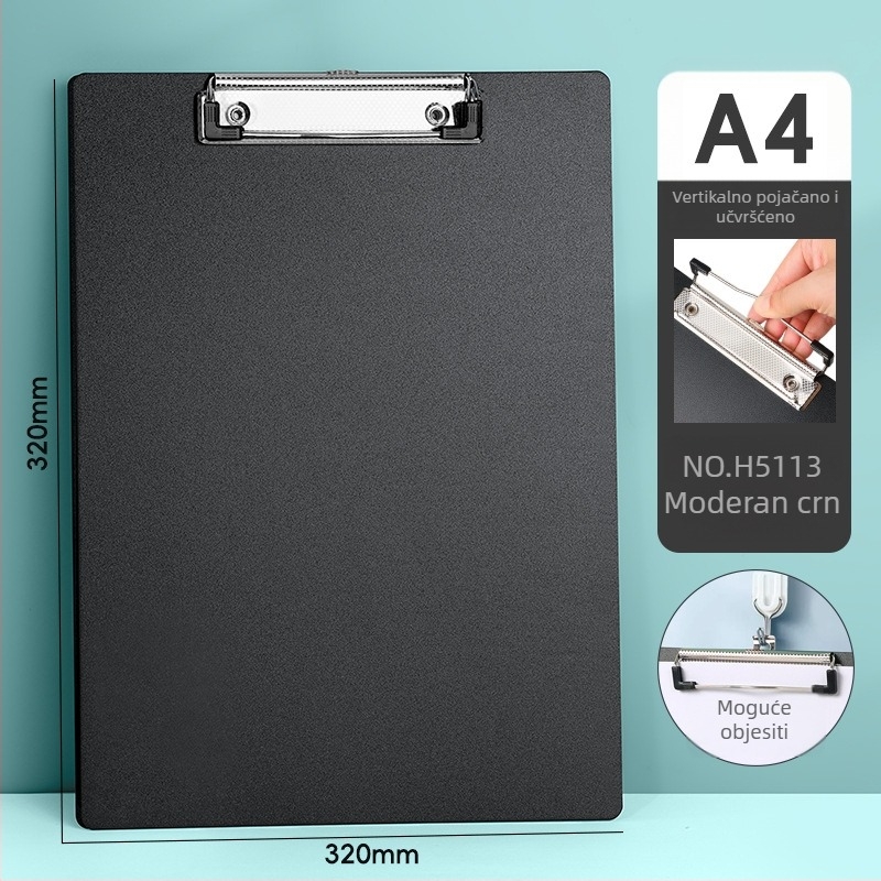 Plastični klip ploče za A4 dokumente, debljina ploče 3 mm, dimenzije 235×315 mm, viseći dokument folder