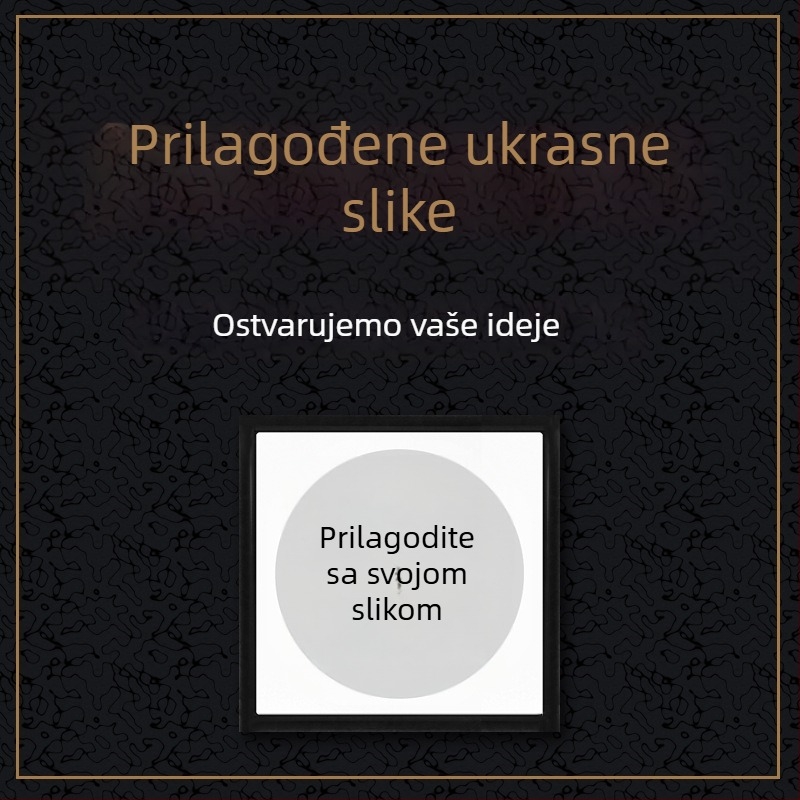 Dekorativni zidni umjetnički rad, u okviru od masivnog drveta, platno kao podloga, moderna dekorativna slika, sprej bojanje