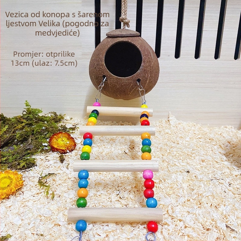 Hamsterovo spavaće gnijezdo, gnijezdo od kokosove ljuske, pejzažni dizajn, hlađenje ljeta, zaštita od ugriza; Materijal: Drugo; Porijeklo: Kina; Pogodno za: Hamster