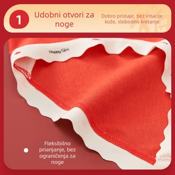 Dječje gaćice za djevojčice od pamuk smjese, Klasa A, srednji pojas, 47,5% pamuk, za djecu 8+ godina