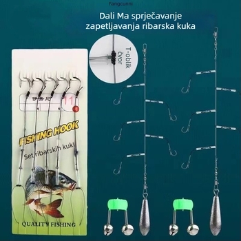 Set protuzamotanih udica za morski ribolov, s bodljikavim udicama, set morskog štapa i bacanja za karp ribolov