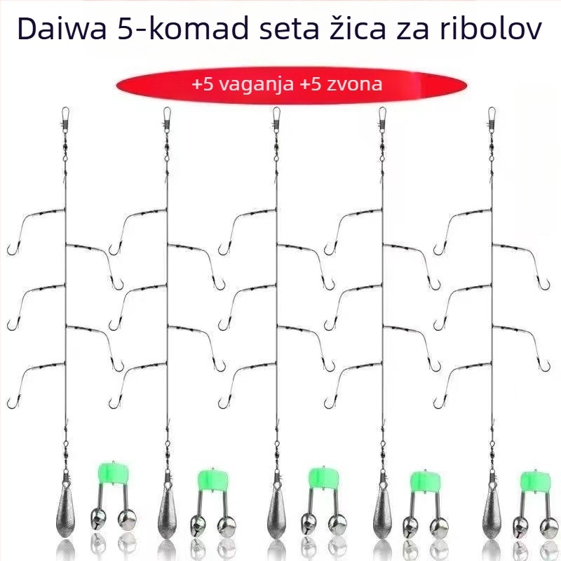 Set protuzamotanih udica za morski ribolov, s bodljikavim udicama, set morskog štapa i bacanja za karp ribolov